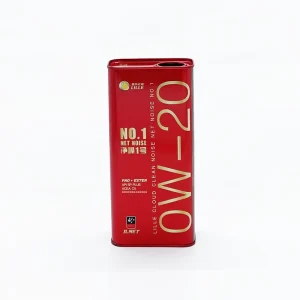 Anti-Rust 1L Tinplate Square Engine Oil Tin Can Glossy Finish Plastic Cap for Motor Oil Packaging JW-ELS04
