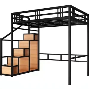 Apartment Bed Room Metal Steel Double Decker Metal Bed Modern Design Metal Twin Bed Frame