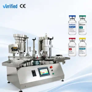 Automatic 1ml 10ml Glass Vial Aseptic Liquid Powder Filling, Stoppering & Capping Machine