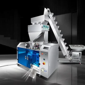 Automatic 2/3-Head Rice and Grain Filling Scale for Doypack Stand-Up Ziplock Bags, PLC Controlled
