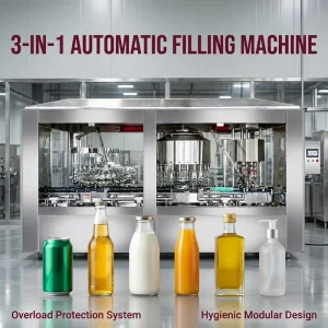 Automatic 3-in-1 Aluminum Can Washing, Filling, and Sealing Line for Carbonated Drinks, Juice, and Soda