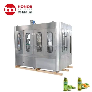 Automatic 3 in 1 Fruit Juice Spiral Washing Filling Capping Machine