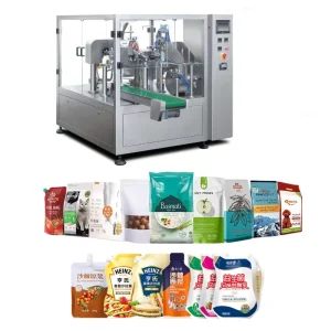 Automatic 304 Stainless Steel Rice Pouch Packaging Machine with Filling and Wrapping Functions, Food Grade