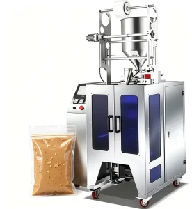 Automatic 4 Side Seal Paste Filling Packing Machine with Quantitative Weighing for Chili Oil & Hot Pot Base