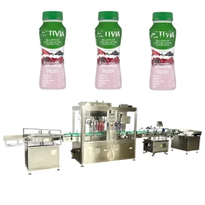 Automatic 6-Head Yogurt, Juice, and Milk Beverage Bottle Filling and Capping Production Line