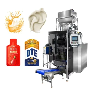 Automatic 6-Lane Vertical Filling and Packaging Machine for Liquid, Paste, Shampoo, Juice and Irregular-Shaped Sachets