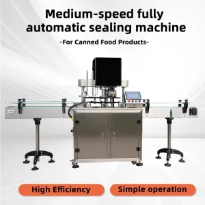 Automatic Biscuit Candy Nuts Food Canning Machine Soft Drink Can Sealer PET Can Sealing Machine
