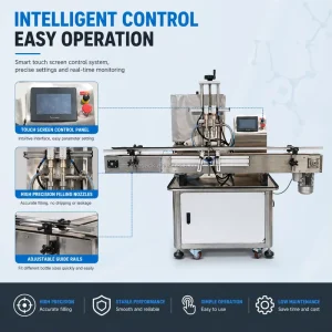 Automatic Bottle Filling Machine with Liquid-Level Sensor Feeding System