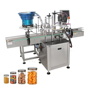 Automatic Bottle Screw Capping Machine with Plastic Bottle Cap Feeder