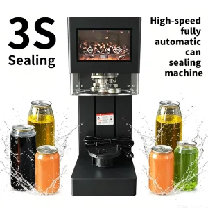 Automatic Can Sealing Machine Applicable to Beverage Coffee and Nut Cans Height and Diameter Can Be Customized