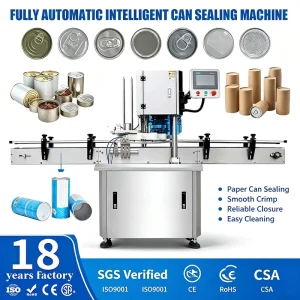 Automatic Can Sealing Machine and Can Seamer for PET Cans and Paper Containers