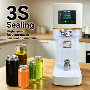 Automatic Can Sealing Machine for Beverage and Food Cans Multiple Diameters and Heights RY-FGJ-100D