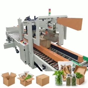 Automatic Case Sealer for Bagged Dried Bamboo Shoots and Basil Carton Taping Machine