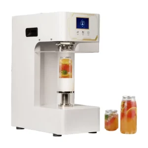 Automatic Commercial Aluminum Tin Can Sealing and Capping Machine for Milk Tea, Coffee and Juice