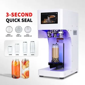 Automatic Commercial Tin Soft Drink Can Sealing Machine Non Rotating Electric Drive for Beverage Can
