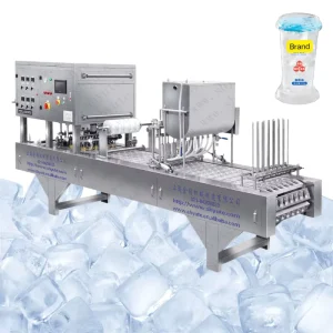 Automatic Cup Filling and Foil Sealing Machine for Ice Cube Cups