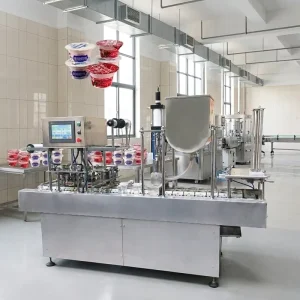 Automatic Cups Filling Sealing Machine Electric Heat Sealing Liquid Paste Cream Fill Packaging Machine for Yogurt