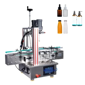Automatic Desktop Screw Twist Off Close Spray Head Plastic Bottle Cap Vial Capping Machine Lid Glass Bottles Sealing Machine