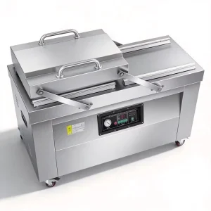 Automatic Double Chamber Flat Vacuum Sealing Machine Plastic Bag Packaging Food Storage Compression Sealing Machine