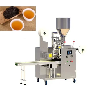 Automatic Double-Chamber Tea Bag Packing Machine with Filling and Sealing for Plastic Film, Foil, Paper, and Stand-Up Pouches
