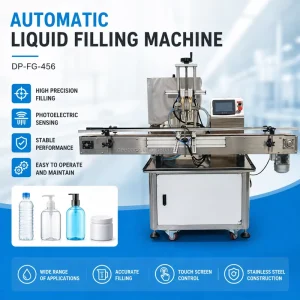 Automatic Double-Head Liquid Filling Machine with Conveyor for Cosmetic and Food Bottle Filling Lines