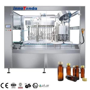 Automatic Electric 50ml 100ml Herbal Cough Syrup Oral Liquid Glass Bottle Filling Capping Machine