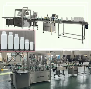 Automatic Filling, Capping, and Labeling Machine for Vegetable Oil PET Bottles