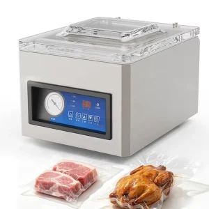 Automatic Food Vacuum Sealing Machine with Heat Sealing and Shrink Functions for Wet and Dry Foods