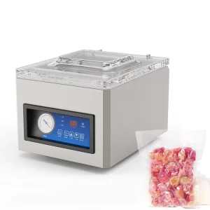 Automatic Food Vacuum Sealing Machine with Heat Sealing and Shrink Functions for Wet and Dry Foods