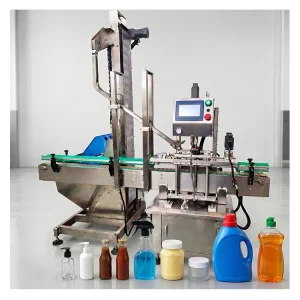 Automatic Four-Wheel Bottle Capping Machine for Screw, Pump and Trigger Caps