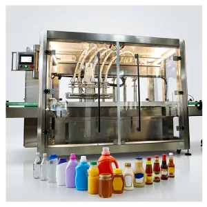 Automatic Hair Oil and Hair Conditioner Piston Filling Line with Tracking and Servo Motor