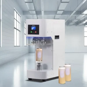 Automatic Height-Adjustable Desktop Electric Can Sealer Ring Pull Can Sealing Machine for PET Aluminum and Plastic Cans