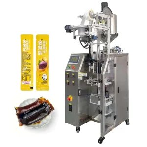 Automatic Honey Stick Pouch Packing Machine Three Side Seal Sealing Slitting Filling for Chili Sauce Liquid Gel Oil Sachet Small