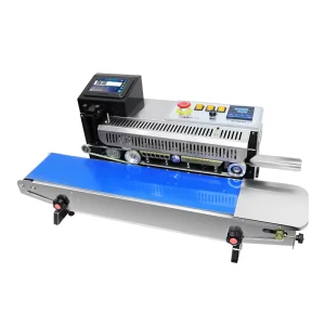 Automatic Horizontal Continuous Stainless Steel Band Sealer with Coding for Food, Beverage, Chemical, and Paper Bags