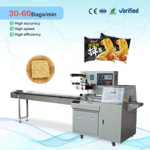 Automatic Horizontal Flow Packaging Machine for Instant Noodles, Spaghetti and Fresh Pasta