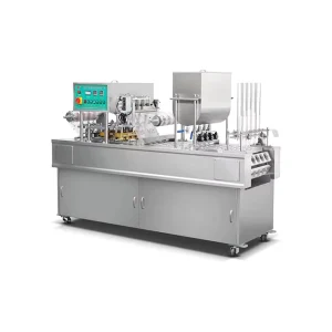 Automatic Jam and Yogurt Foil Cup Filling and Sealing Machine