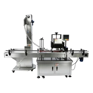 Automatic Lidding and Screw Capping Machine for Plastic and Glass Bottles