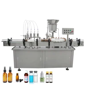 Automatic Liquid Bottle Filling Capping Machine for 5ml, 10ml, and 20ml Bottles