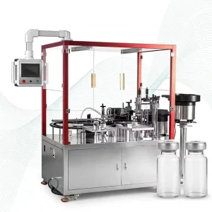Automatic Lyophilized Powder 10ml Glass Vial Eye Drop Bottle Filling and Capping Machine