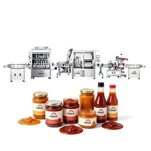 Automatic Mayonnaise Filling Machine Line with Vacuum Capping and Labeling