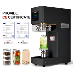 Automatic Non-Rotating Commercial Can Sealing Machine for Aluminum Lids and Beverage PET Cans