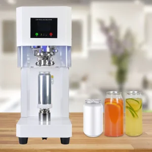 Automatic PET Cup Sealing and Can Closing Machine for Tin Soft Drink Cans