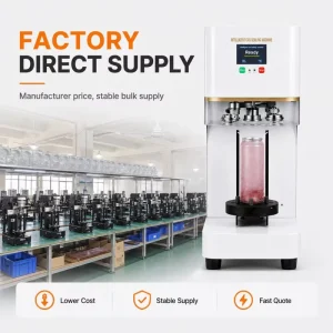 Automatic PET and Soda Can Seaming Machine for Bubble Tea, Milk Tea, Juice, and Coffee Packaging
