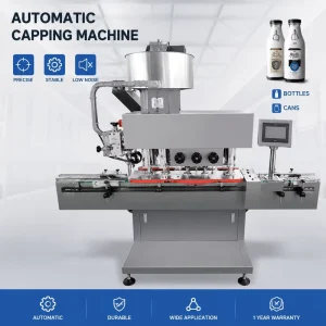 Automatic PLC-Controlled Plastic Bottle Capping Machine for Lotion Bottles