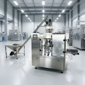 Automatic Packing Machine for Premade Pouches, Stand-Up Bags and Zipper Pouches, Filling and Sealing Equipment