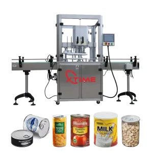 Automatic Paper Aluminum Tin Cans Sealer Powder Nuts Sauce Filling Sealing Canning Machine Can Seamer Machine for Food Packing