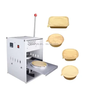 Automatic Pneumatic Gear-Driven Heat Sealing Machine for Plastic Cups, Textiles and Paper