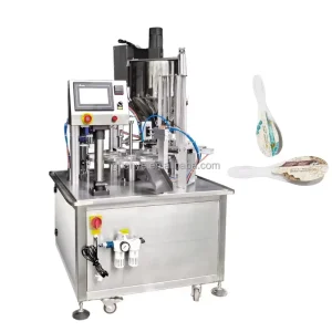 Automatic Pneumatic Maple Syrup, Honey, and Beverage Filling and Sealing Machine for Paper, Plastic, and Aluminum Cups
