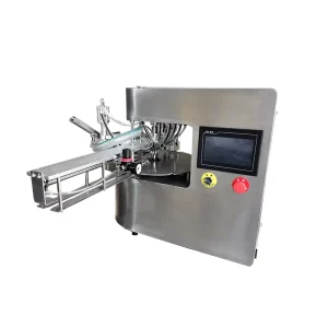 Automatic Rotary Bag Filling and Capping Machine for Beverage, Juice, and Shampoo Packaging