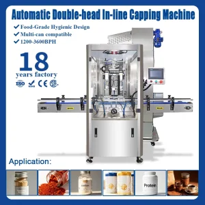 Automatic Screw Capping and Threaded Lid Tightening Machine for Glass and Plastic Bottles